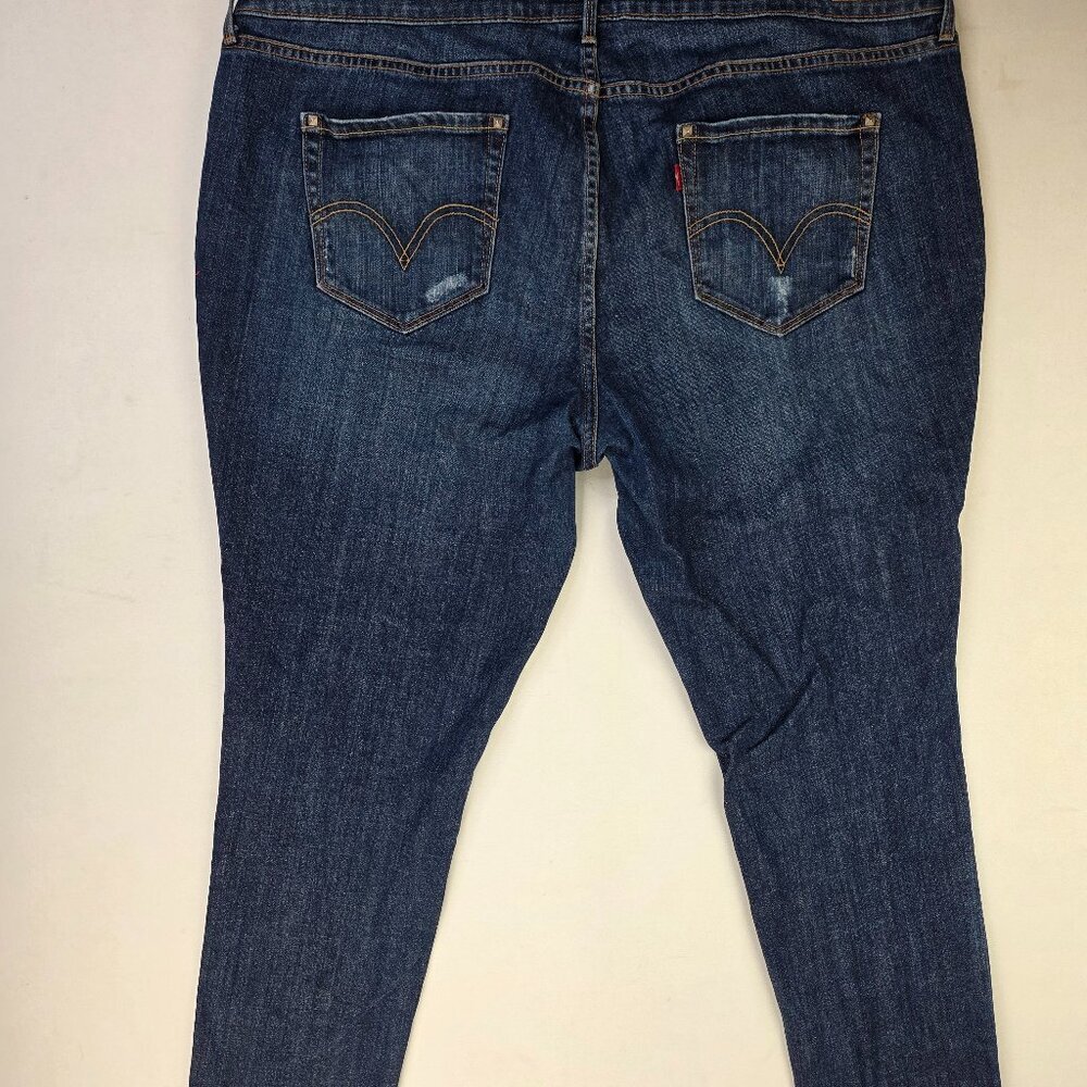 Levi's Size 20M Womens 32 Inch Inseam 542 Skinny Blue Denim 5 Pocket Logo Jeans